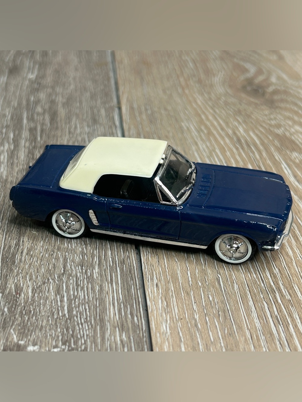Solido Vintage 1/43 1964 1/2Ford Mustang Hardtop Blue Diecast Car Made in France
